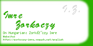 imre zorkoczy business card